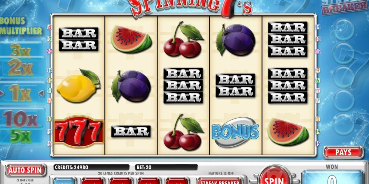 Spinning 7’s slot online