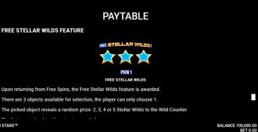 Stellar Stars: Bonus games