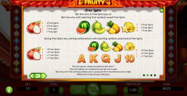 Sweety Honey Fruity: Free Spins