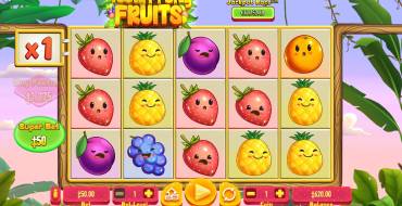 Tooty Fruity Fruits: The screen of the game