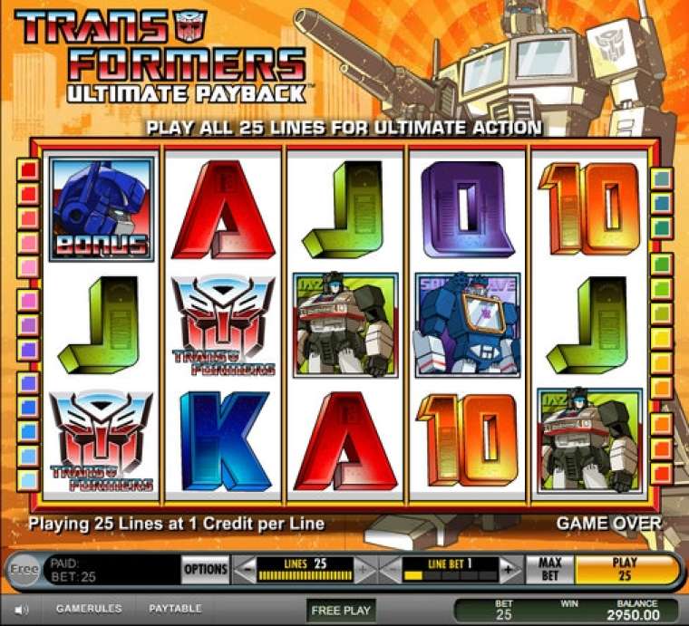 Transformers Slot Machine