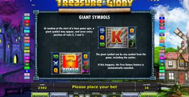 Treasure and Glory: Special symbols