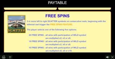 Venezia d`Oro: Free spins and/or respins