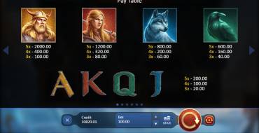 Viking Fortune: Hold and Win: Paytable