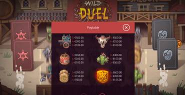 Wild Duel: Payout table