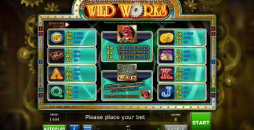 Wild Works: Payout table