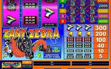 Zany Zebra slot online